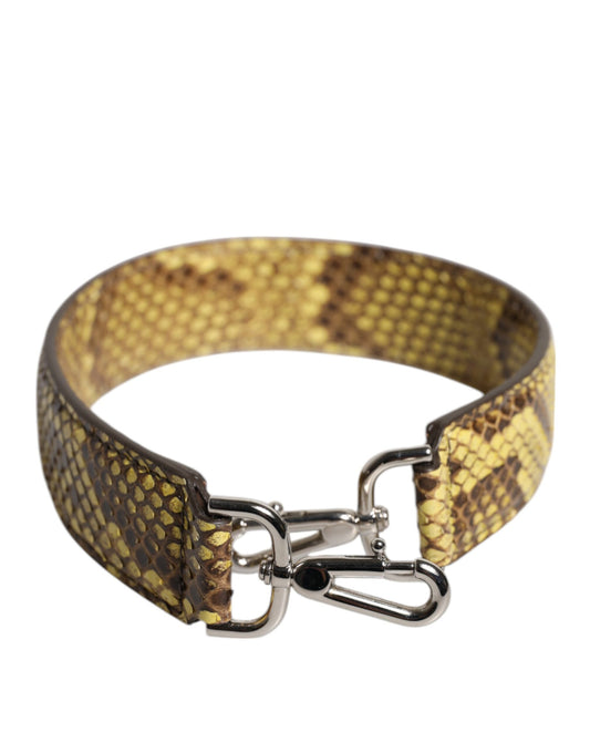 Borsa a tracolla in pelle esotica gialla Dolce & Gabbana