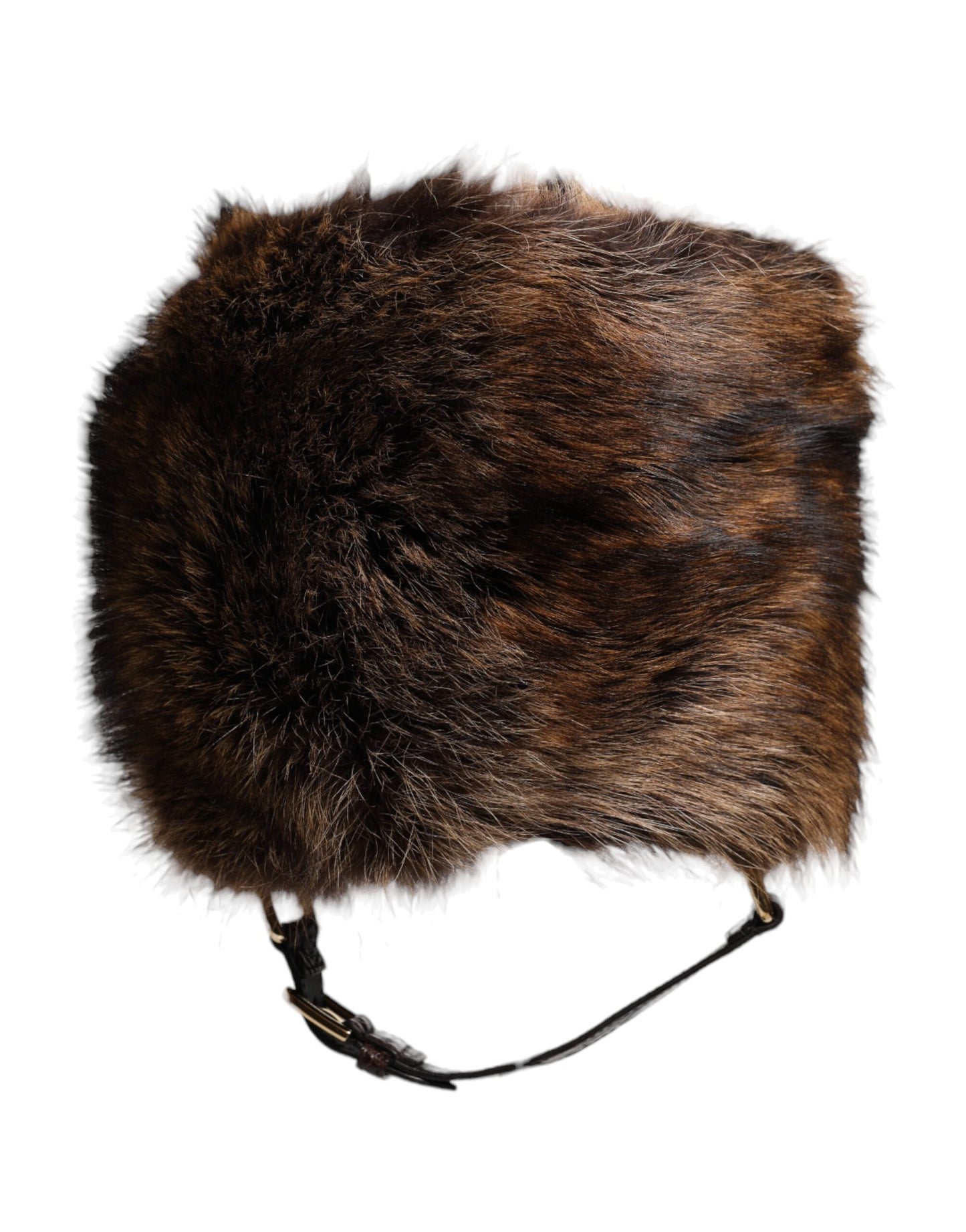 Cappello da pescatore in pelliccia marrone Dolce & Gabbana da donna