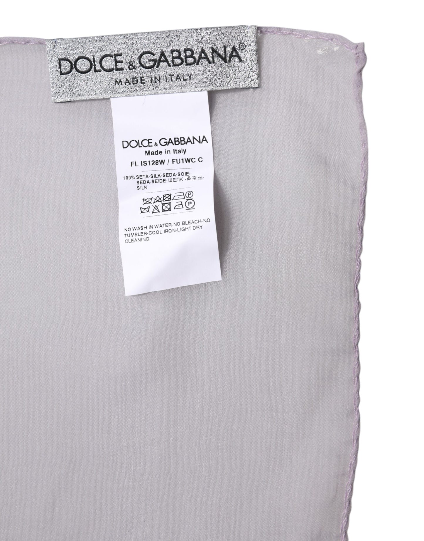 Scialle avvolgente rettangolare in seta viola Dolce & Gabbana