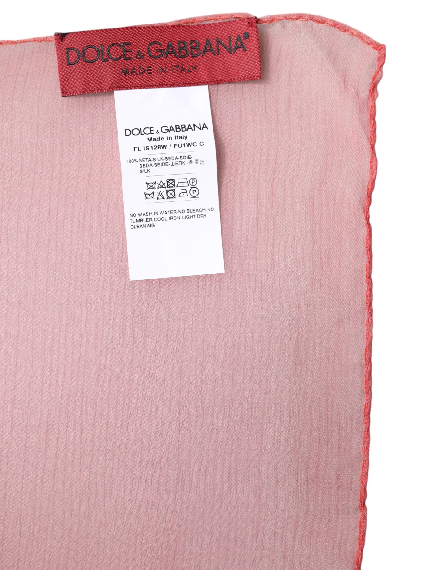 Dolce & Gabbana Sciarpa da donna rettangolare in seta rosa