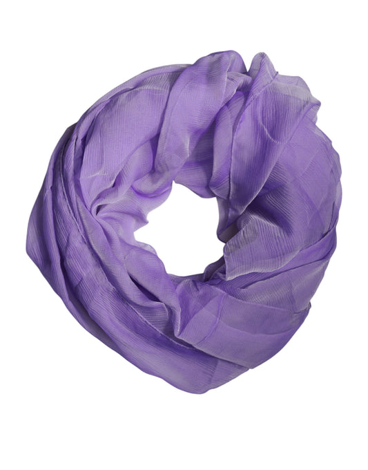 Scialle avvolgente rettangolare in seta viola Dolce & Gabbana