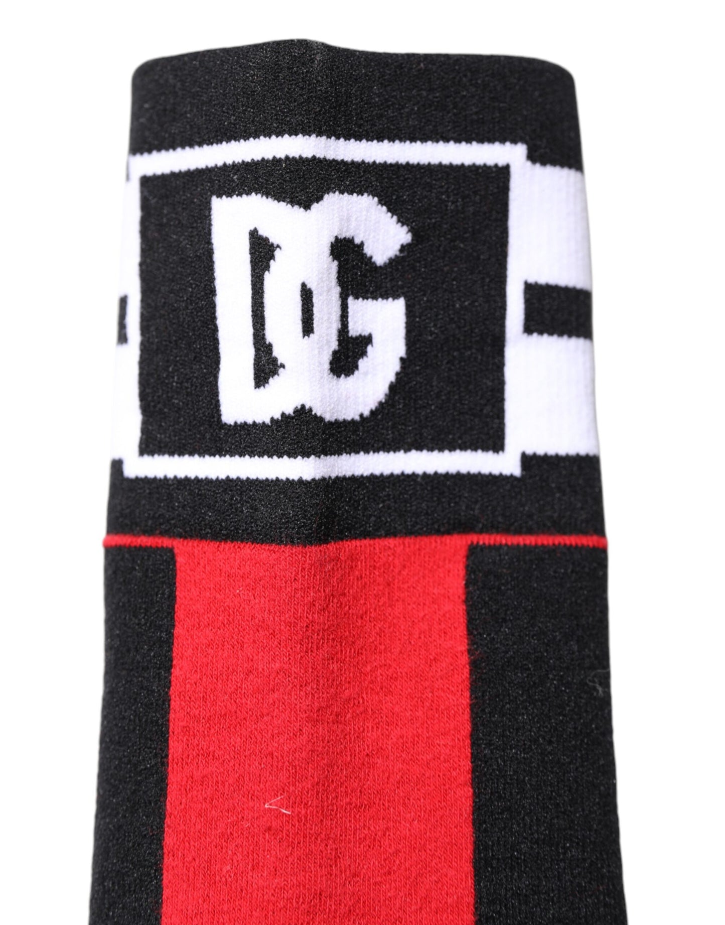 Calzini stampati in cotone elasticizzato rosso Dolce & Gabbana