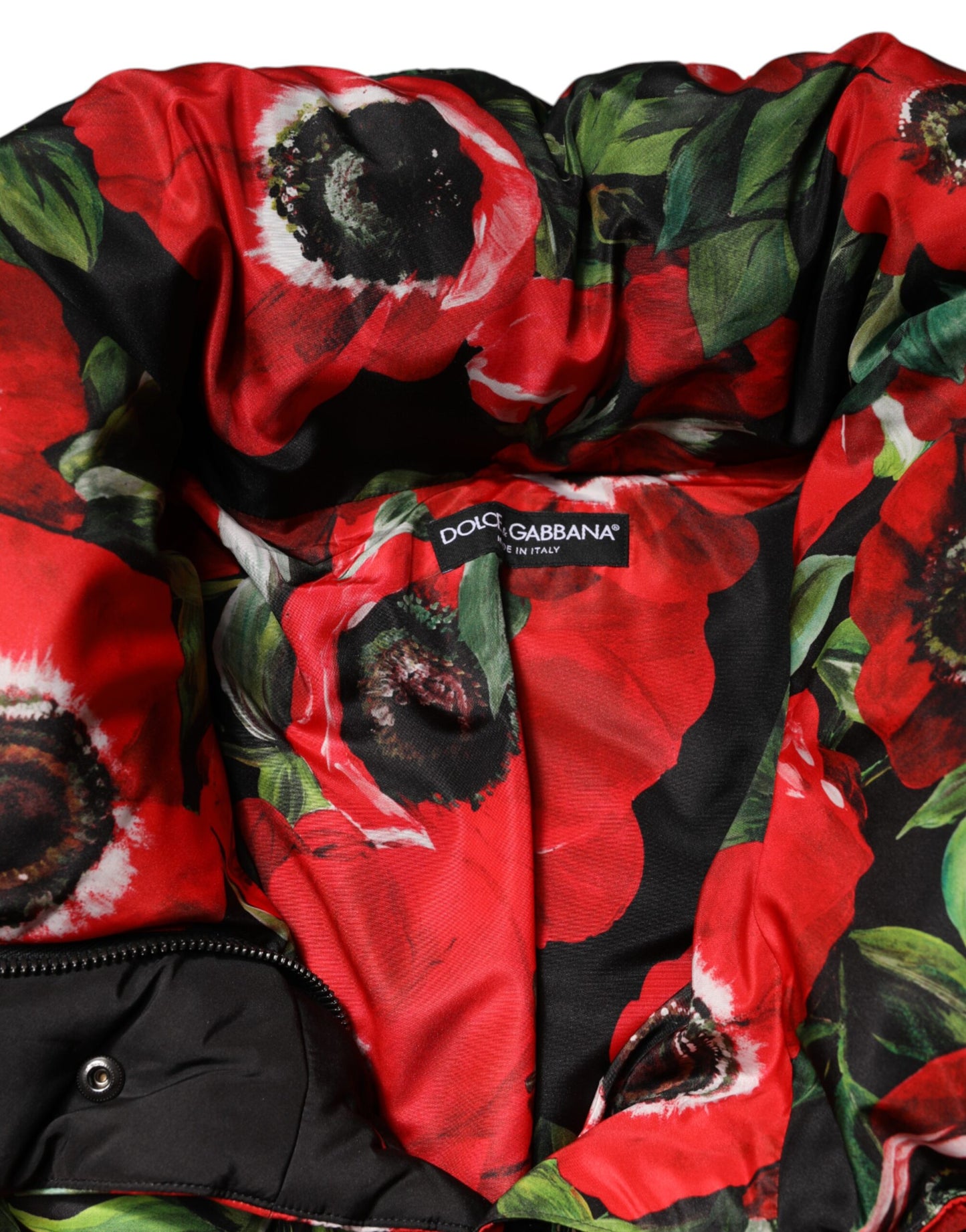 Giacca imbottita con zip integrale multicolore Dolce & Gabbana