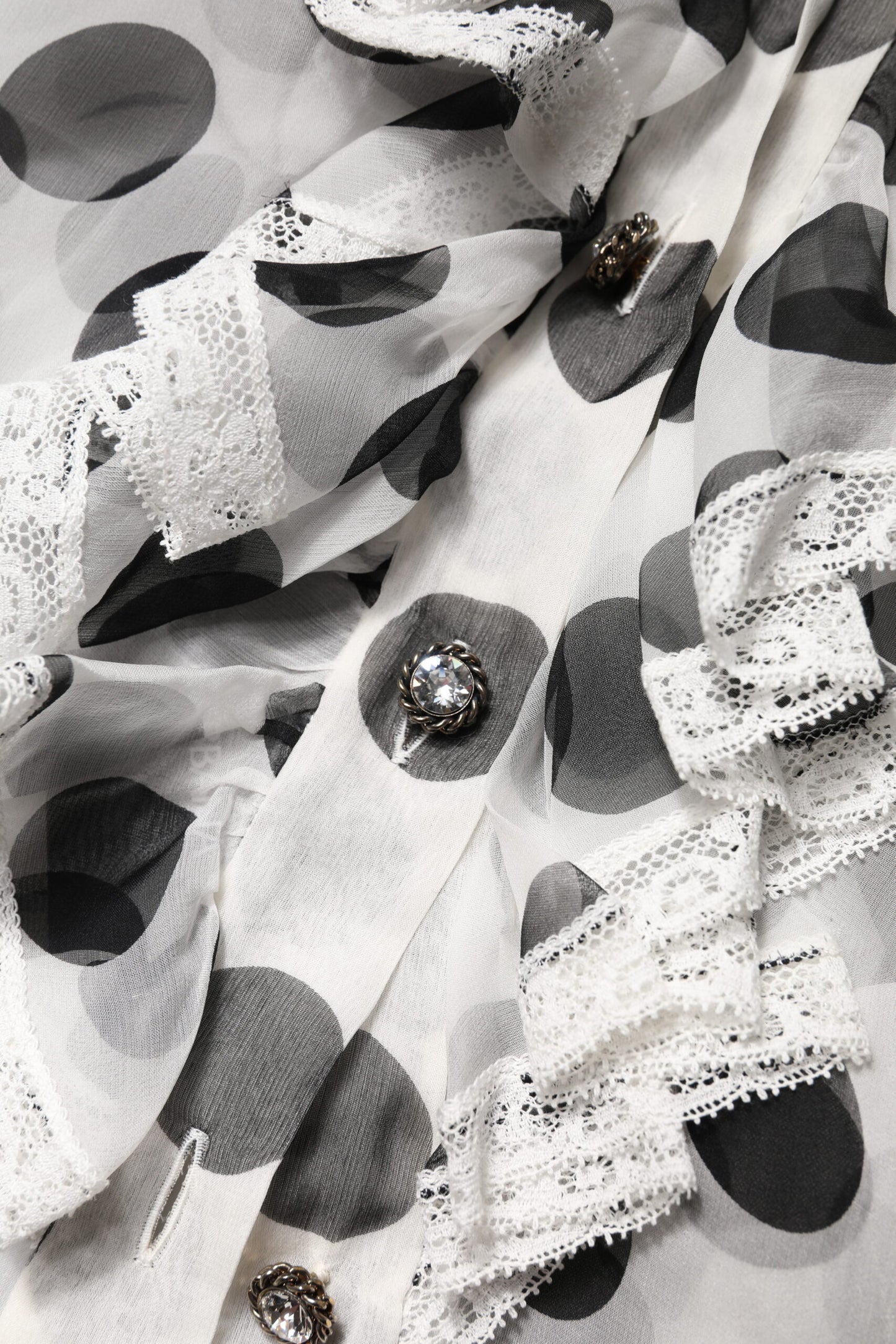 Dolce & Gabbana Top senza maniche in cotone a pois bianco e nero