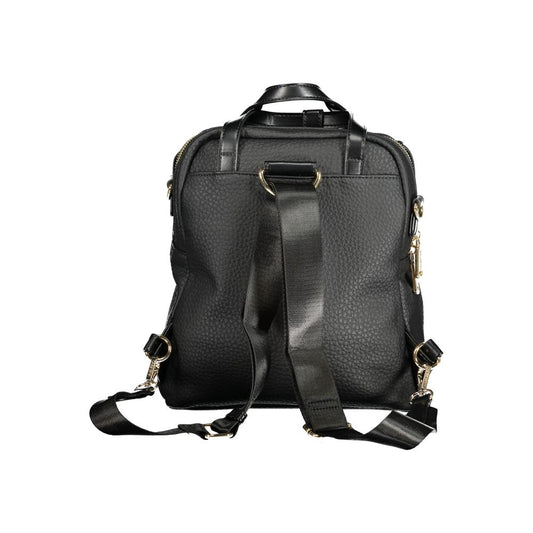 Mario Valentino Black Polyurethane Women's Backpack