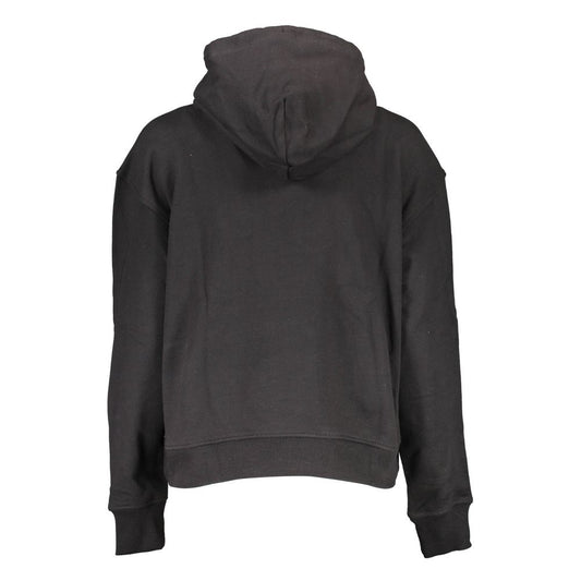 Felpa da donna in cotone nero Calvin Klein