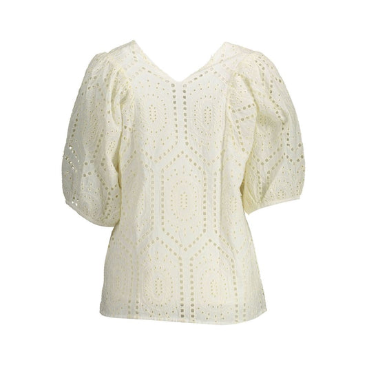 T-shirt da donna in cotone bianco Gant