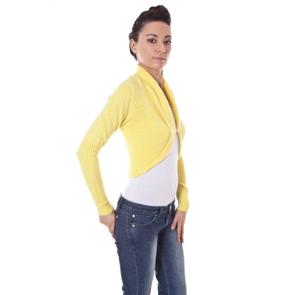 Coprispalle da donna in angora giallo Datch