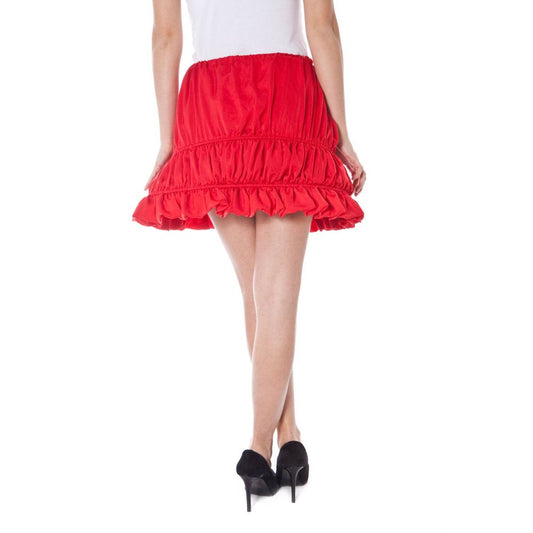 Gonna da donna in poliestere rosso Denny Rose