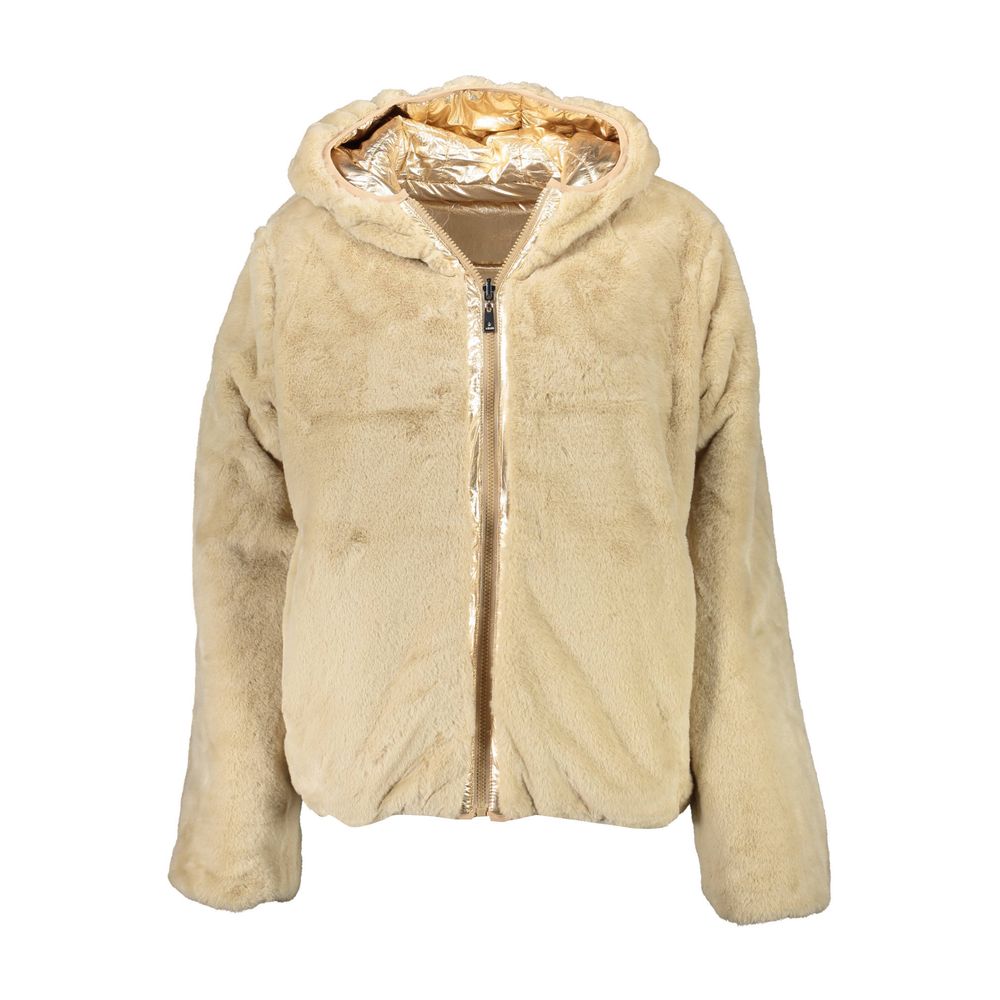 Giacca lunga in nylon dorato US POLO ASSN.