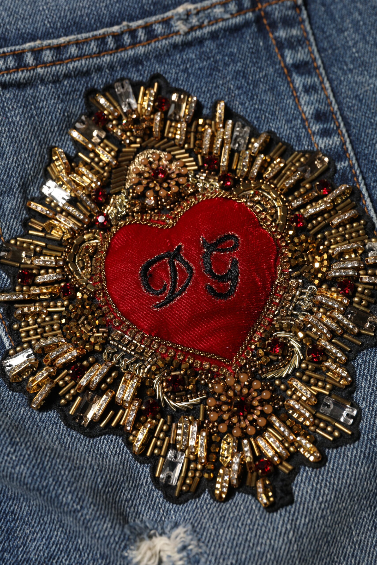 Jeans boyfriend in cotone blu Dolce & Gabbana