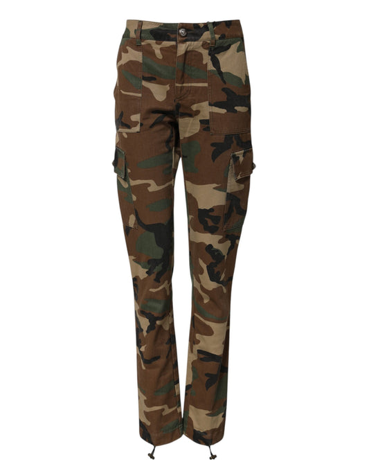 Pantaloni cargo mimetici multicolor Dolce & Gabbana