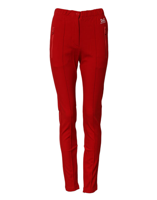 Pantaloni slim fit a vita media rossi Dolce & Gabbana
