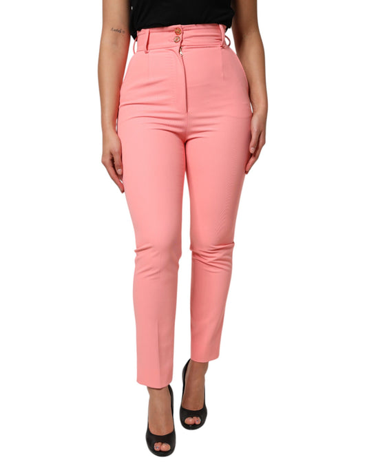 Dolce & Gabbana Abito rosa a vita alta con pantaloni affusolati
