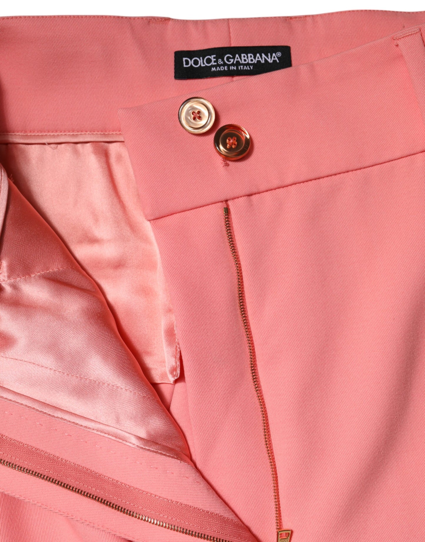 Dolce & Gabbana Abito rosa a vita alta con pantaloni affusolati