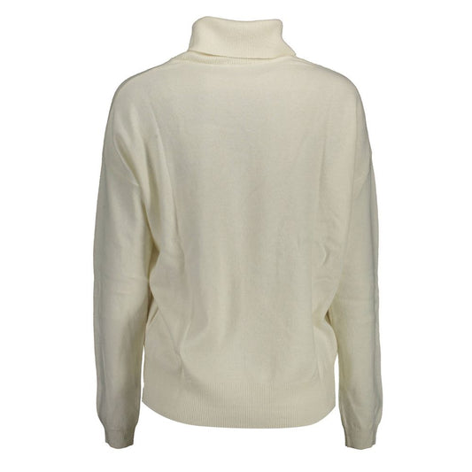 Maglione da donna in poliammide bianco US POLO ASSN.