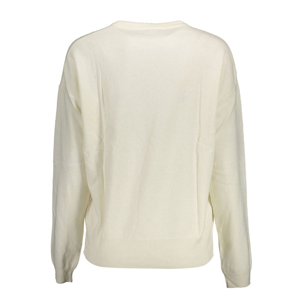 Maglione da donna in poliammide bianco US POLO ASSN.