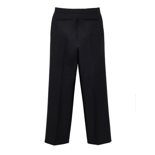 Pantaloni casual in cotone nero Gucci