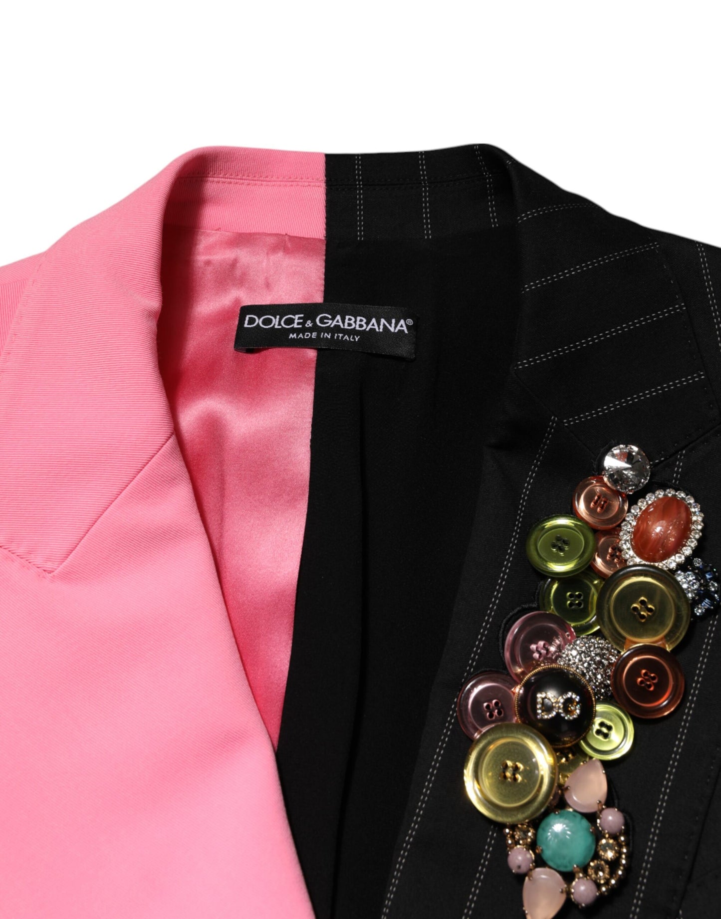 Giacca-cappotto con patchwork multicolore Dolce & Gabbana