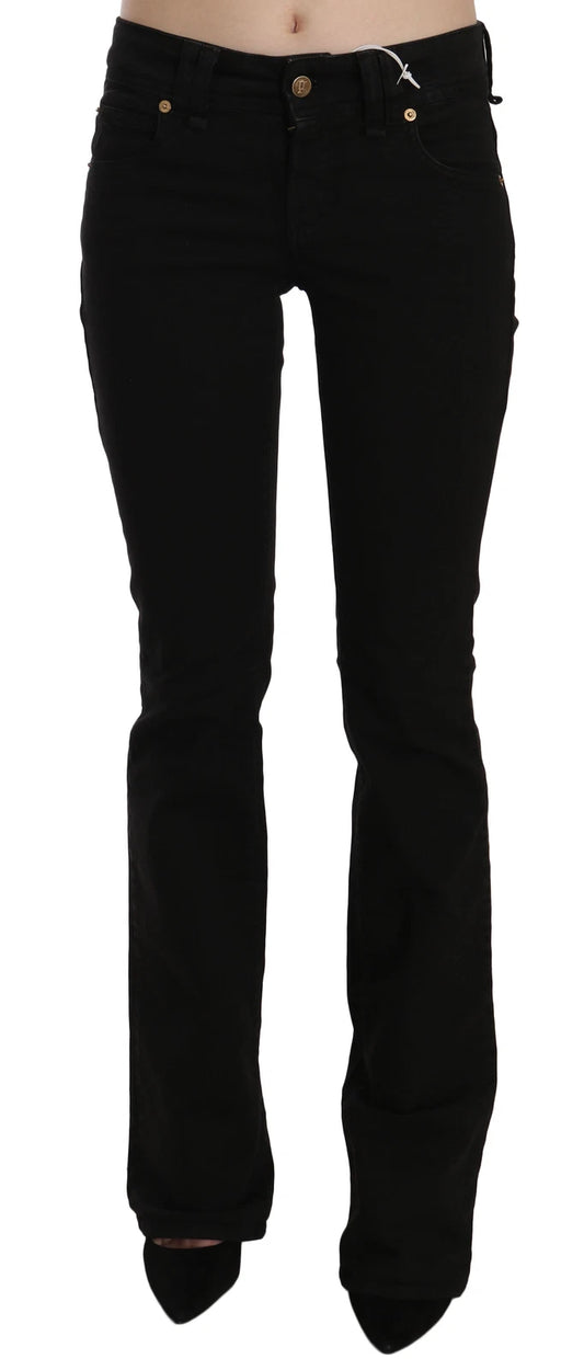 Jeans casual skinny a vita bassa e gamba stretta neri John Galliano