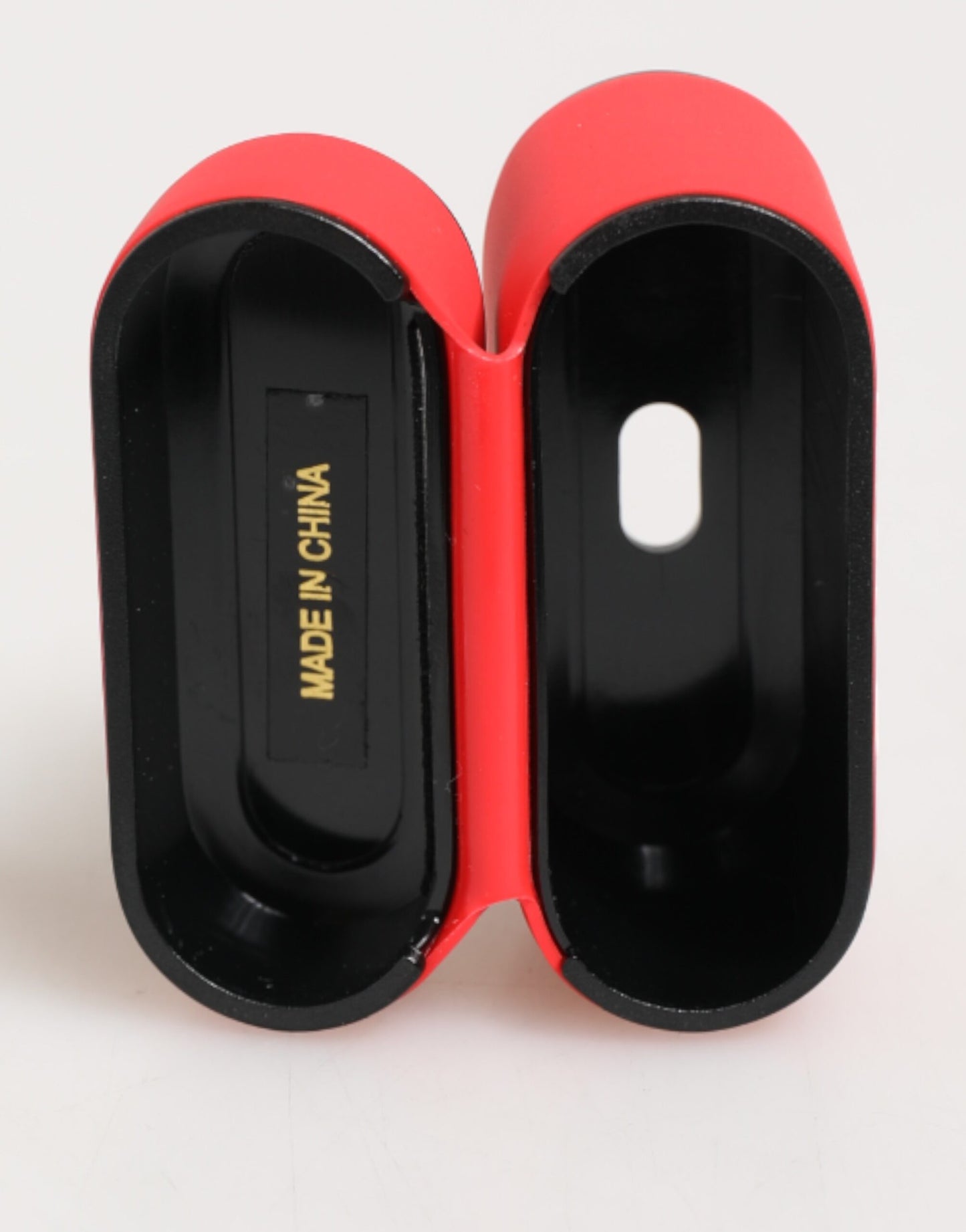 Custodia a libro per Airpods Dolce & Gabbana in PVC rosso con logo DG in rilievo da uomo