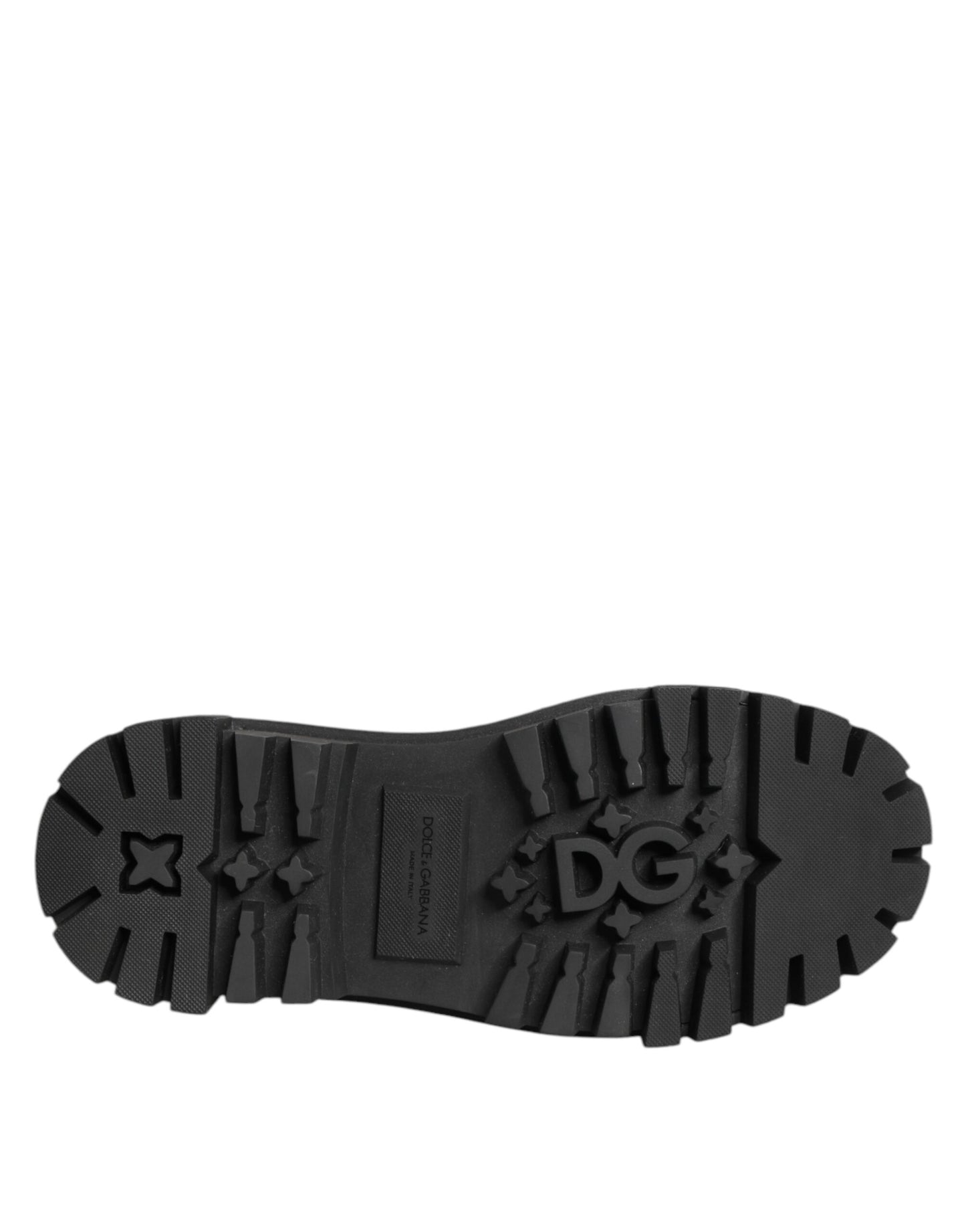 Scarpe Derby Dolce & Gabbana in pelle nera con cristalli gioiello