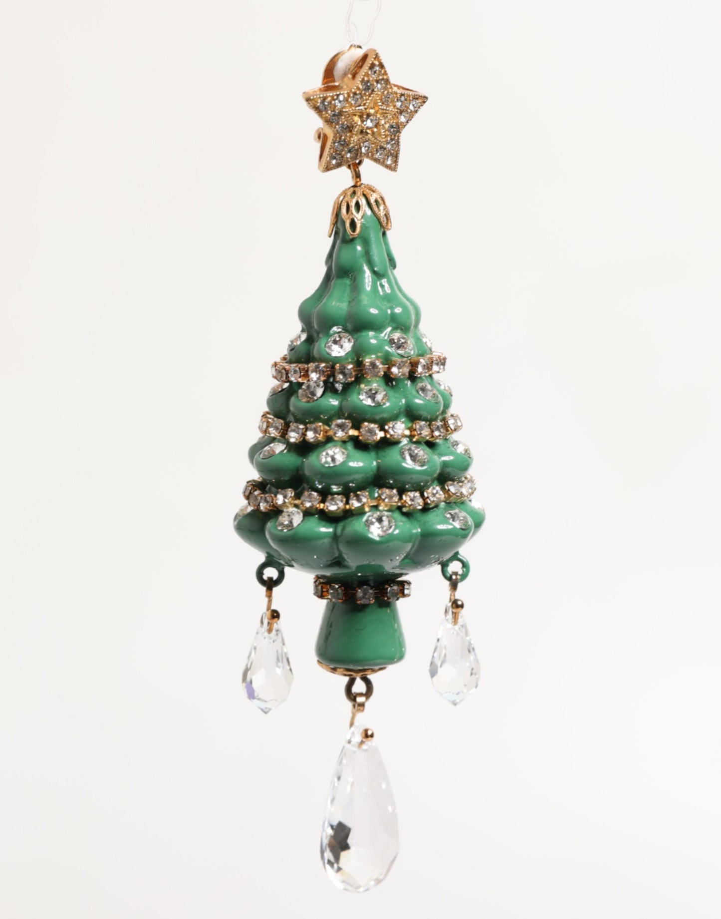 Orecchini Dolce & Gabbana in ottone dorato multicolore con albero di Natale