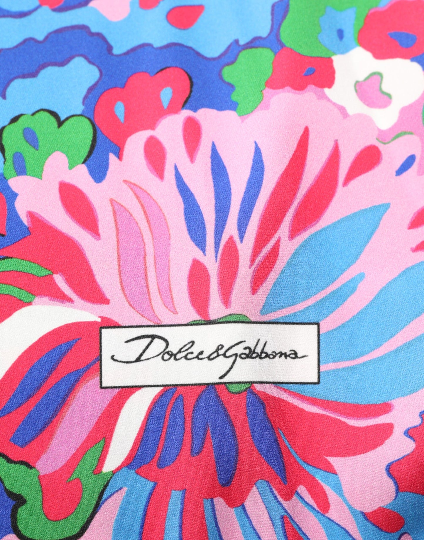 Dolce & Gabbana - Top tunica con stampa floreale multicolore