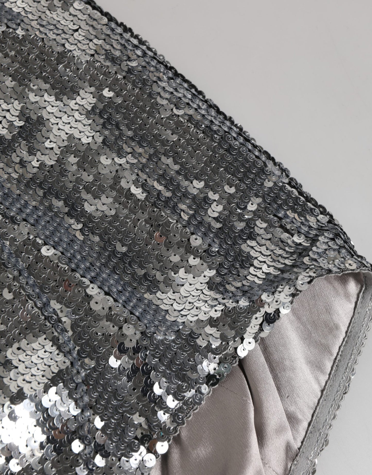 Dolce & Gabbana Slip in nylon argentato con paillettes e mutandine