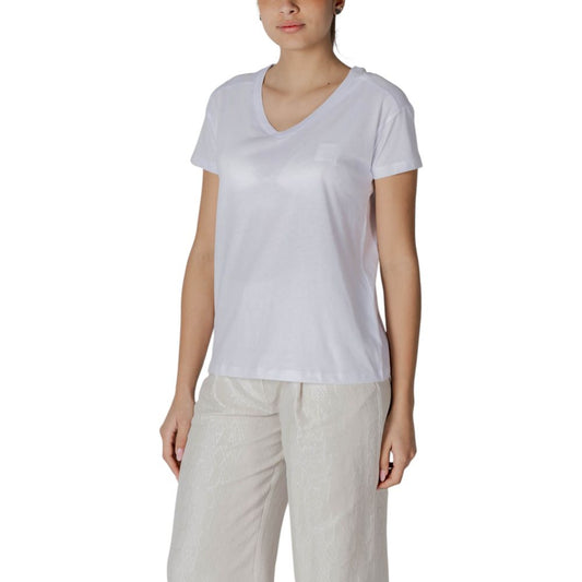 T-shirt bianca in cotone Armani Exchange