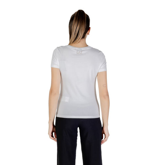 T-shirt bianca in cotone EA7 Emporio Armani