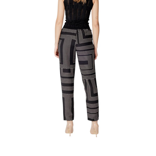 Pantaloni in viscosa nera Jacqueline De Yong