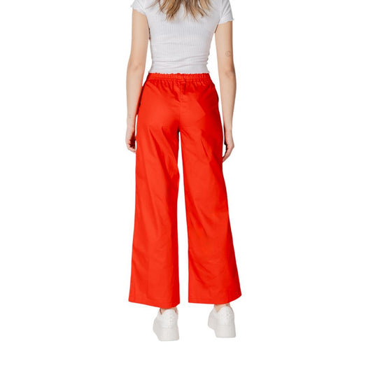 Solo pantaloni casual in cotone rosso