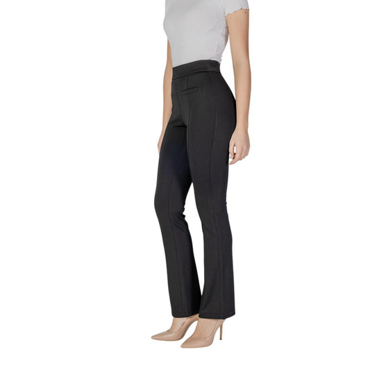 Pantaloni skinny in viscosa nera Street One