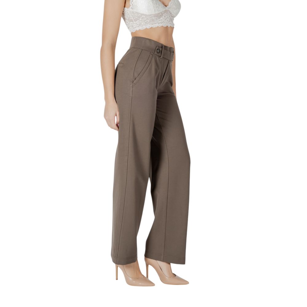 Pantaloni Street One in viscosa marrone