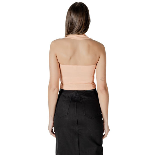 Top in cotone arancione Calvin Klein Jeans