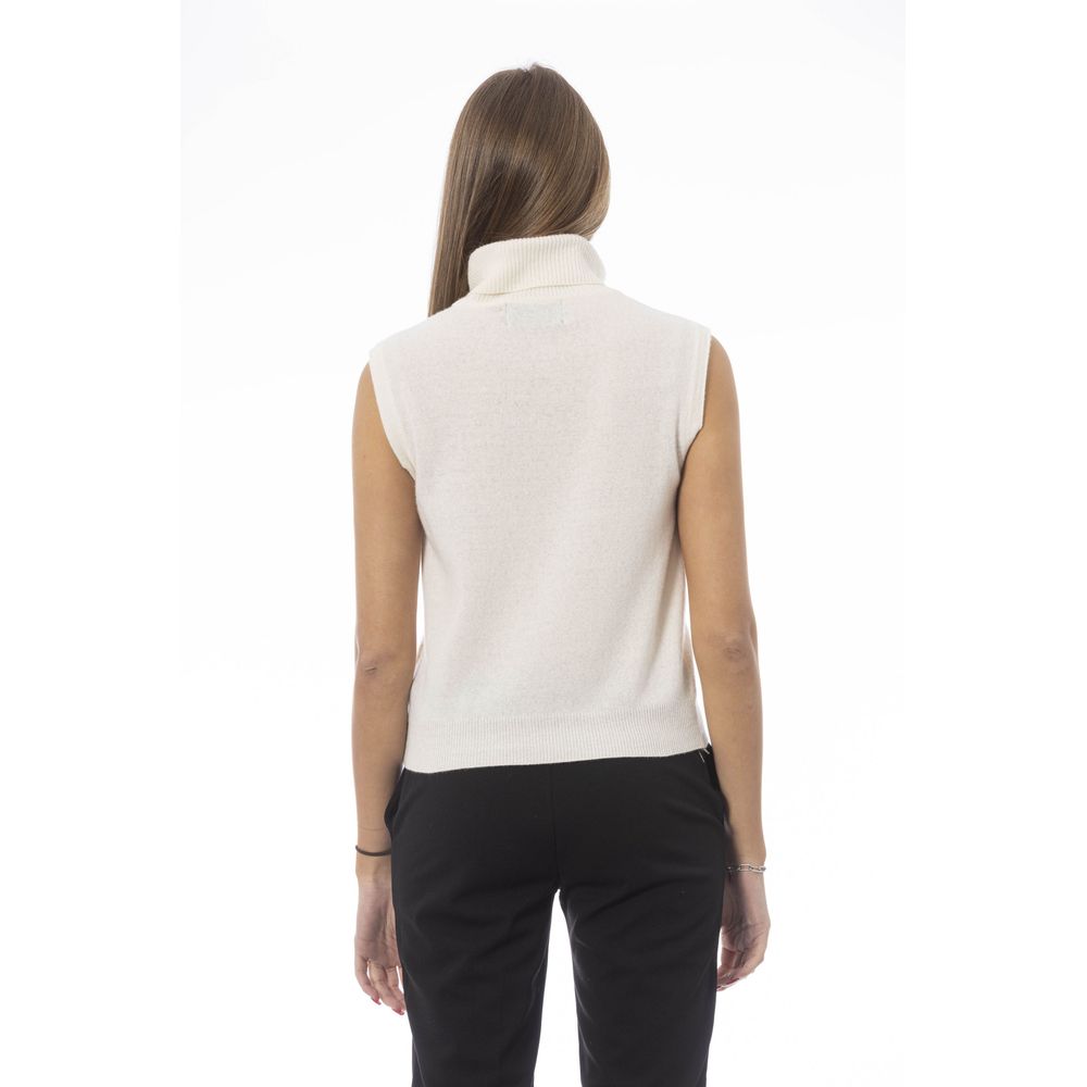 Maglione da donna in lana bianca Baldinini Trend