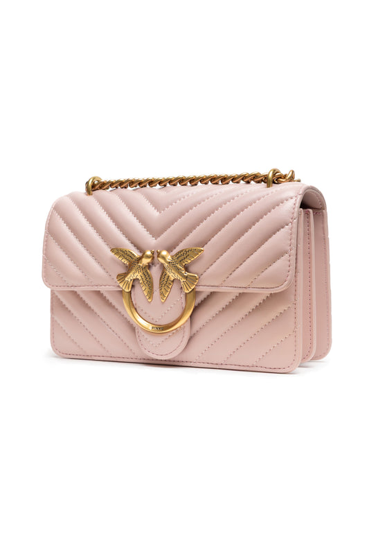 PINKO Borsa a tracolla Love One Mini rosa cipria
