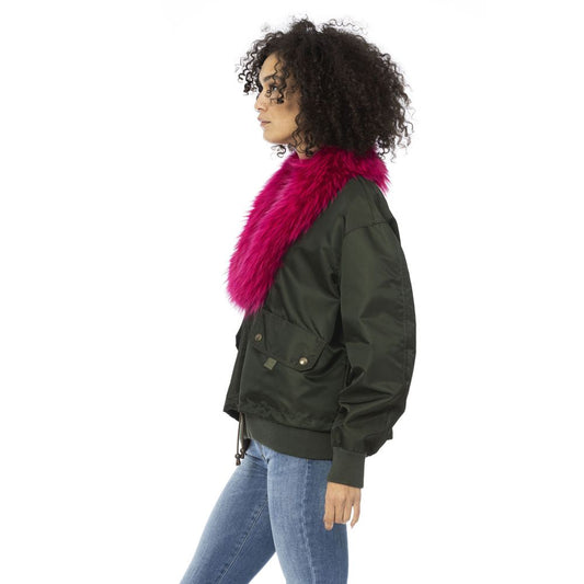 Giubbotto bomber da donna in poliammide verde Mr&Mrs Italy
