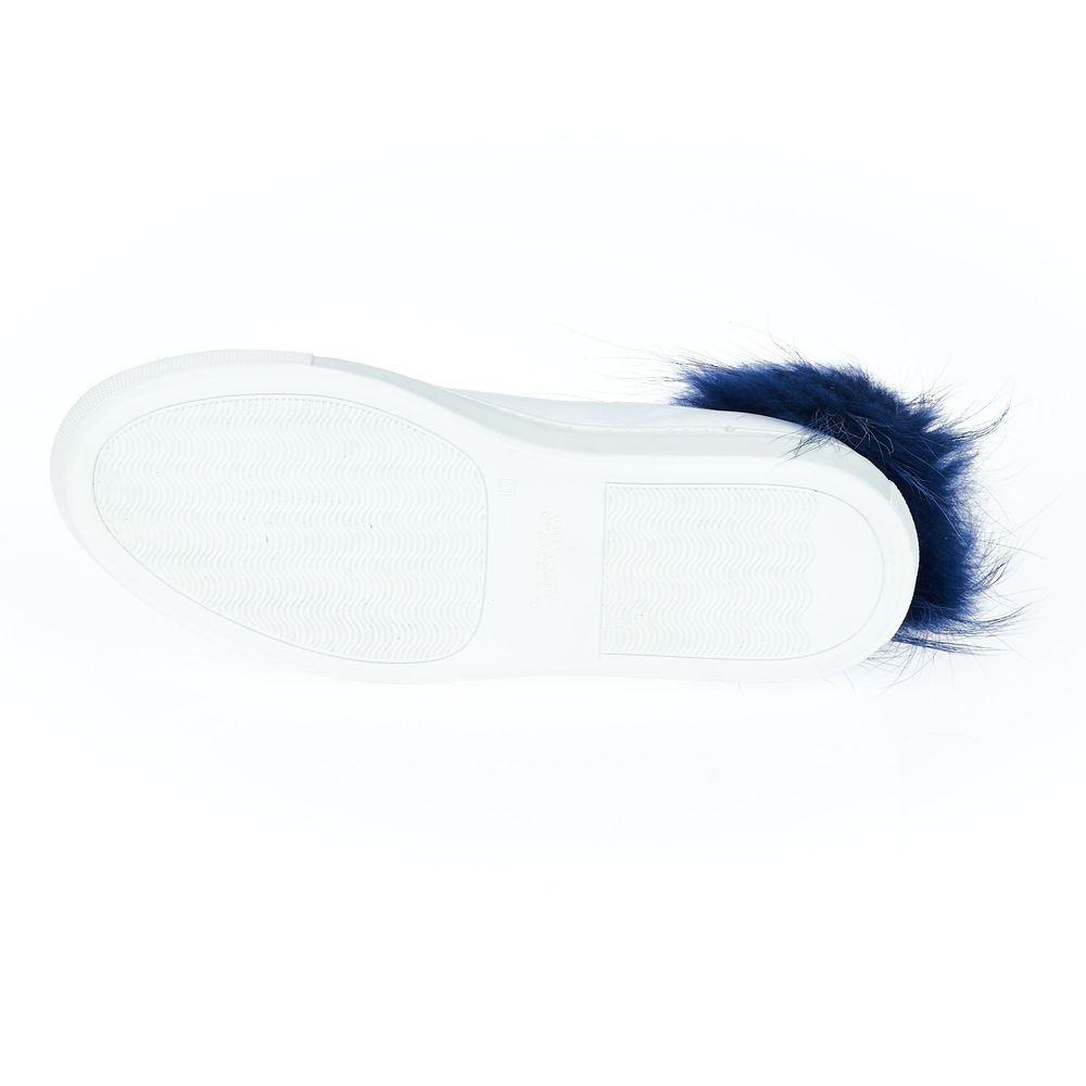 Mr&Mrs Italy Sneaker da donna in pelle di agnello bianca