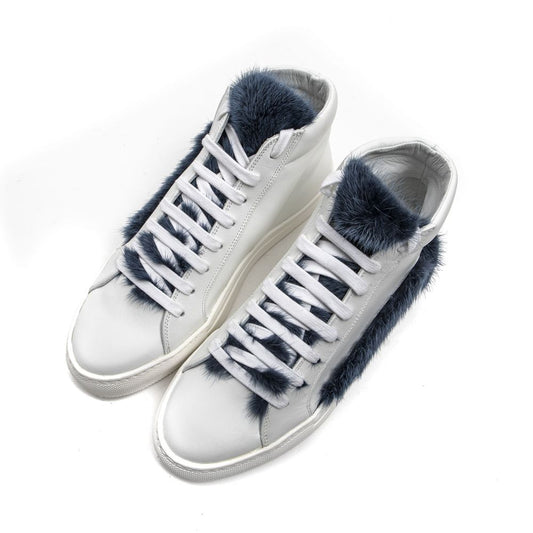 Mr&Mrs Italy Sneaker da donna in pelle bianca