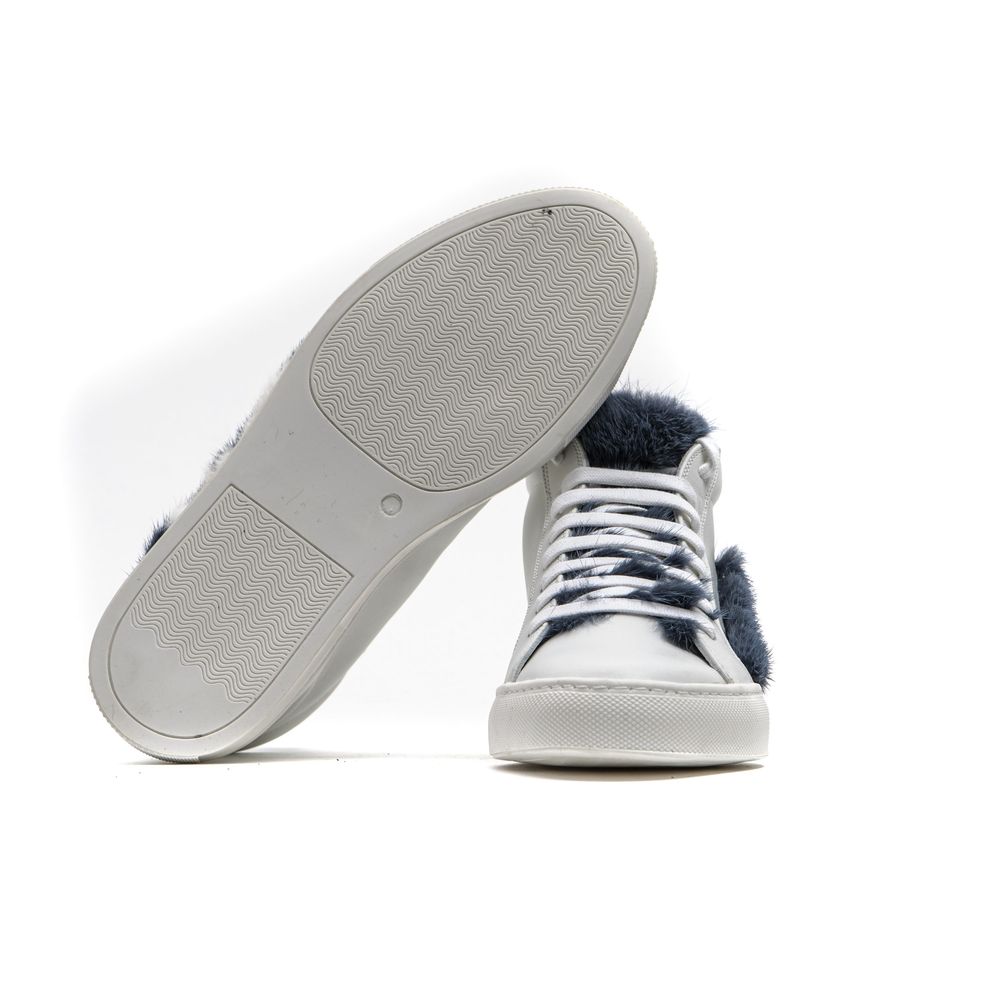 Mr&Mrs Italy Sneaker da donna in pelle bianca