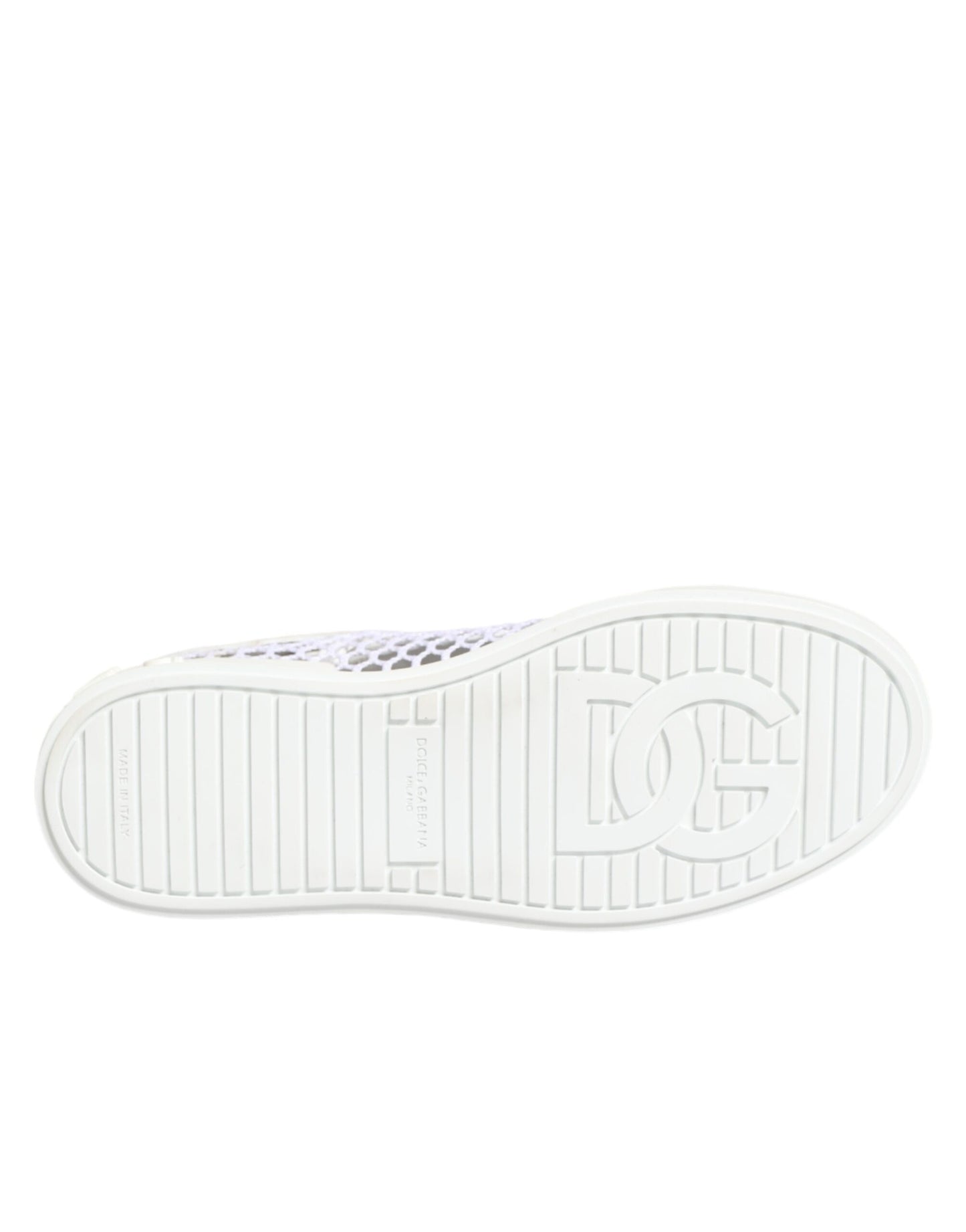 Scarpe da ginnastica basse con inserti in rete bianca Dolce & Gabbana