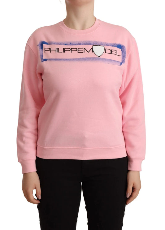 Maglione pullover a maniche lunghe stampato rosa Philippe Model