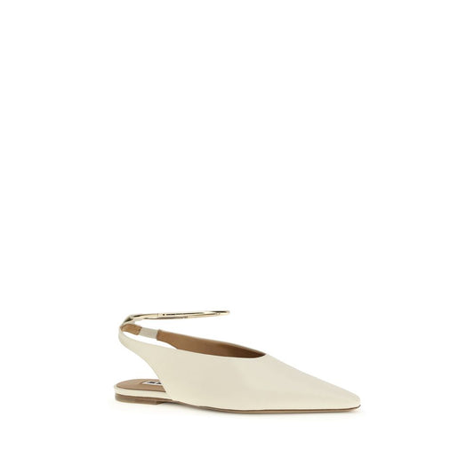 Jil Sander Beige Goatskin Ballet Flats