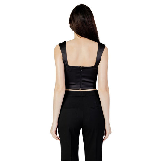 Top in poliestere nero Silence