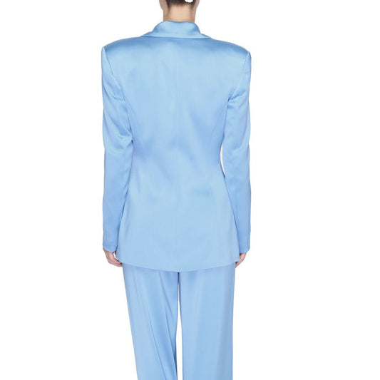 Blazer in poliestere blu silenzio