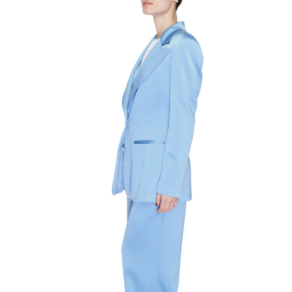 Blazer in poliestere blu silenzio