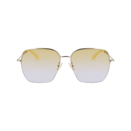 Occhiali da sole in metallo dorato Victoria Beckham