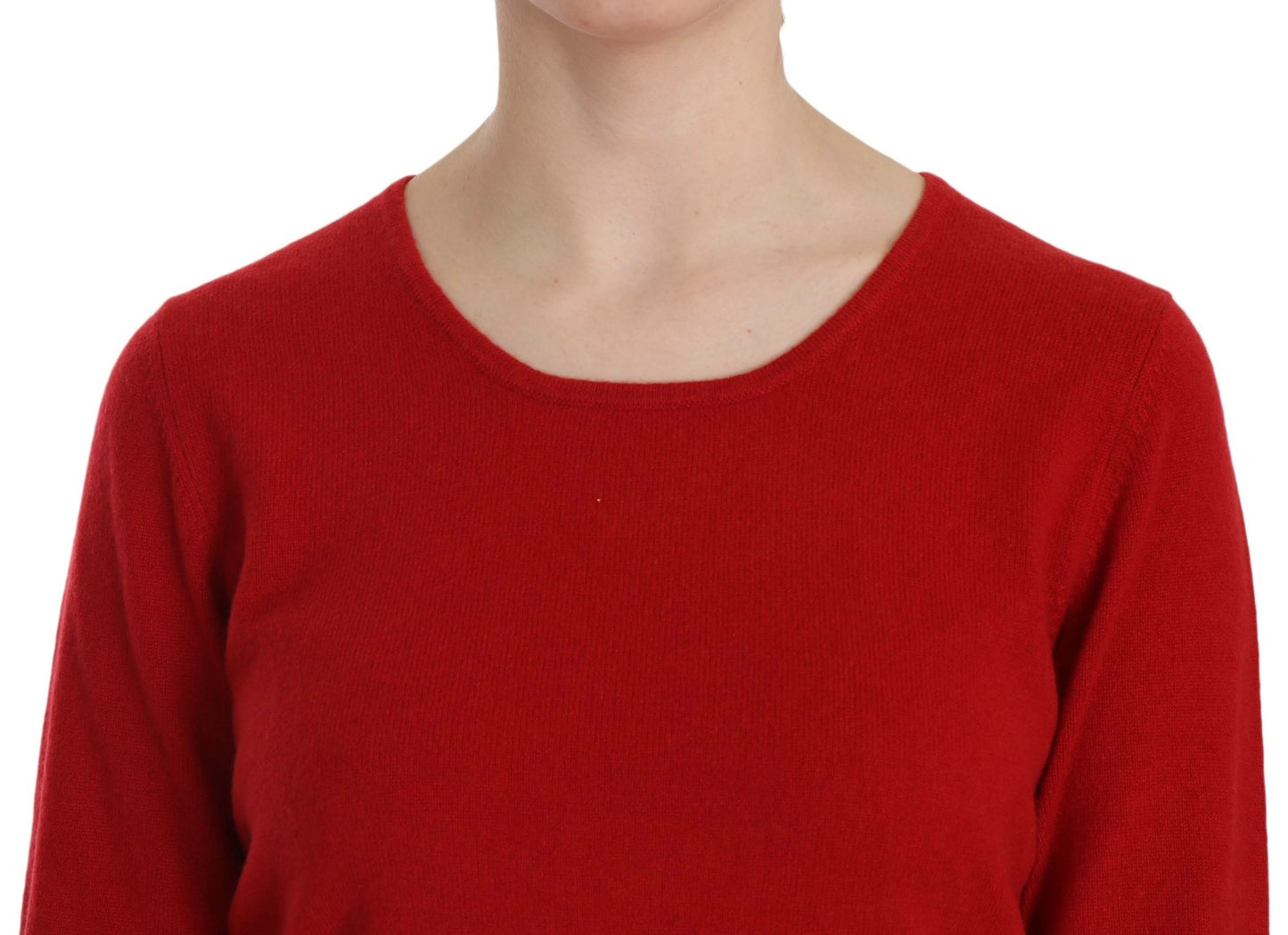 MILA SCHÖN Maglione girocollo rosso in cashmere